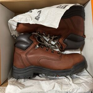 NWT Timberland PRO Dark Brown Steel Toe Work Boots